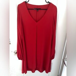 White House black market, red shift dress size 12 office church Lagenlook